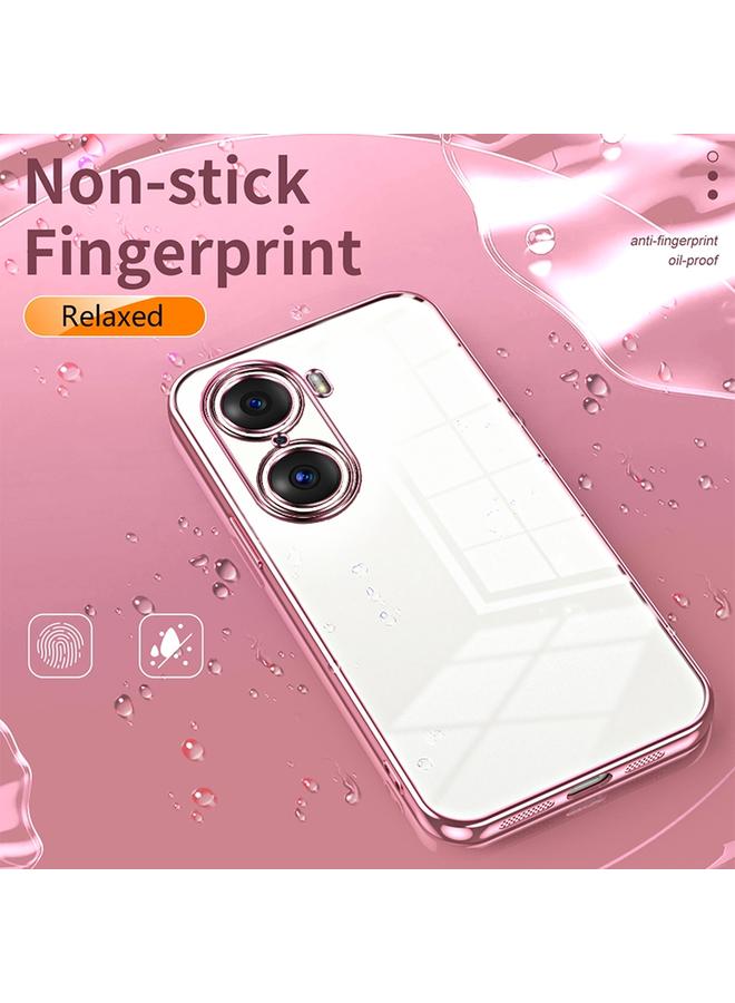S-TOP Case For Honor 60 Pro Transparent Plating Fine Hole Phone Case - Image 4