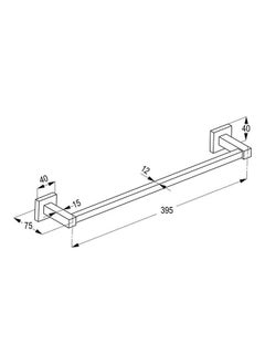 KLUDI Rak- Harmony Single Towel Bar 440 Mm  - Image 2