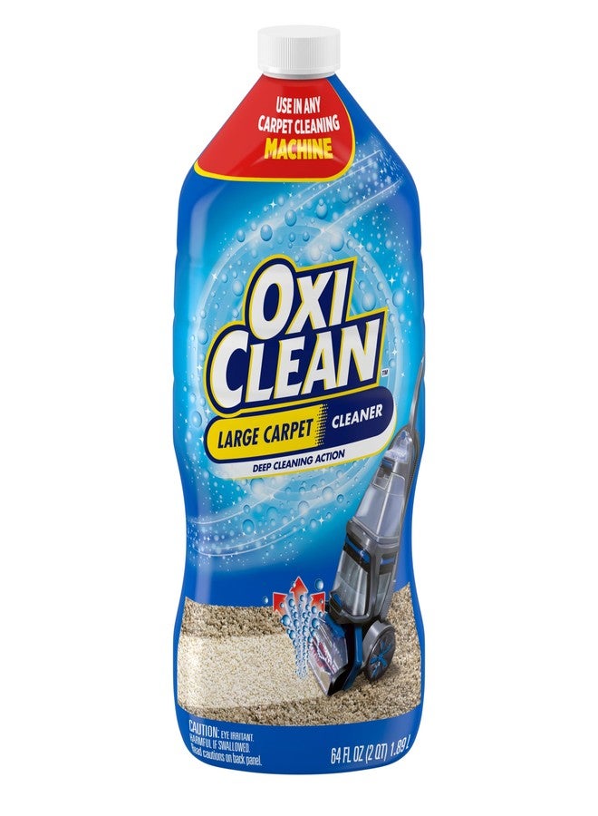 OxiClean Large Carpet Cleaner Liquid Solution for Steam Cleaning Machines, 64 fl oz - Image 1