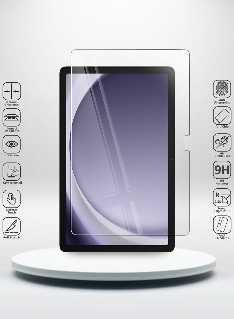 Techie HD Tempered Glass Screen Protector for Samsung Tab A9 Plus 11 Inch 2023 - Anti Reflection Anti Bubbles 9H Hardness 0.33 mm Rounded Edges Easy Installation - Image 2