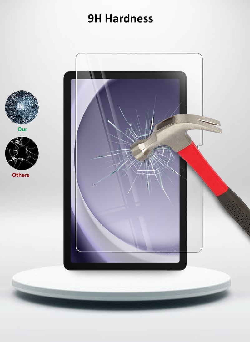 Techie HD Tempered Glass Screen Protector for Samsung Tab A9 Plus 11 Inch 2023 - Anti Reflection Anti Bubbles 9H Hardness 0.33 mm Rounded Edges Easy Installation - Image 3