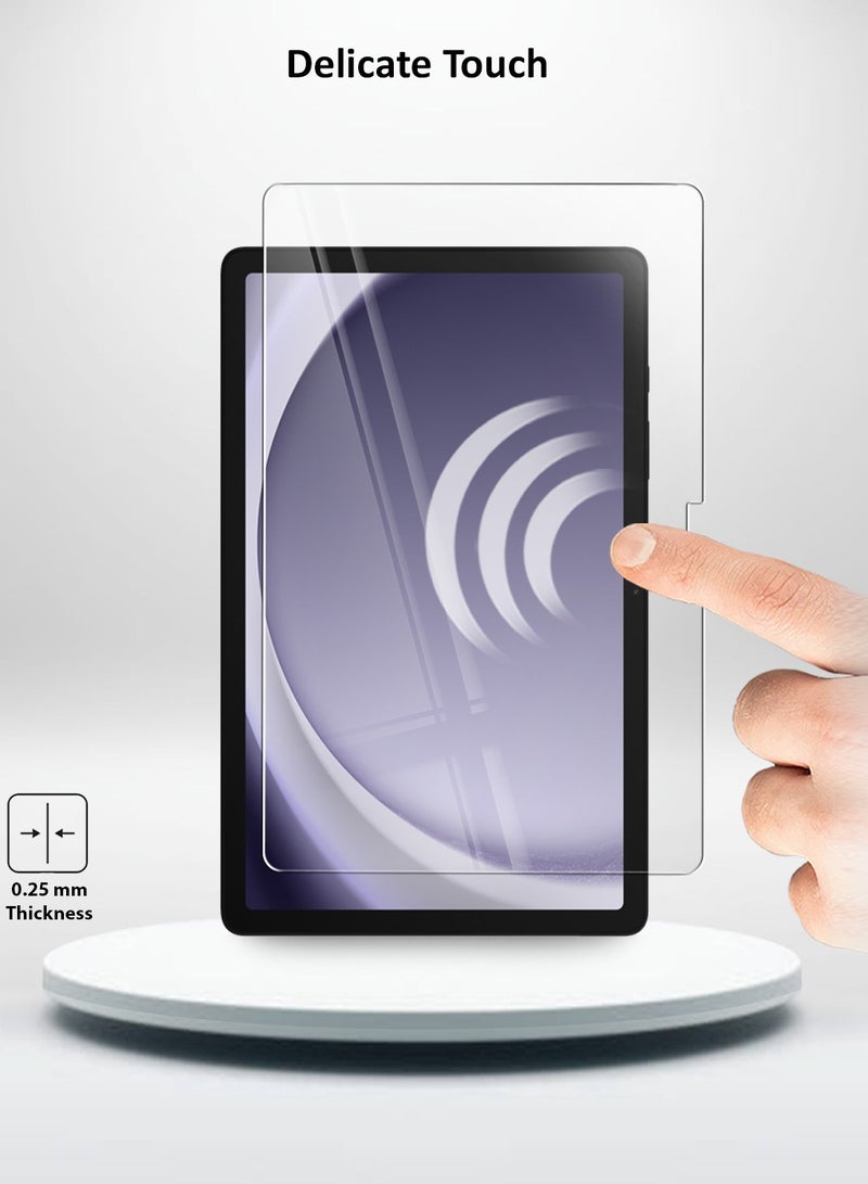 Techie HD Tempered Glass Screen Protector for Samsung Tab A9 Plus 11 Inch 2023 - Anti Reflection Anti Bubbles 9H Hardness 0.33 mm Rounded Edges Easy Installation - Image 4