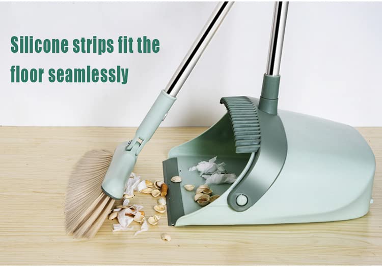 Revolution Studio Broom and Dustpan Set Rotating Head, Windproof Dust Pan Comfort Handle, Strong Stainless Steel Use for Home, Kitchen, Restaurant, Hospital, Lounge, Airport - Image 3
