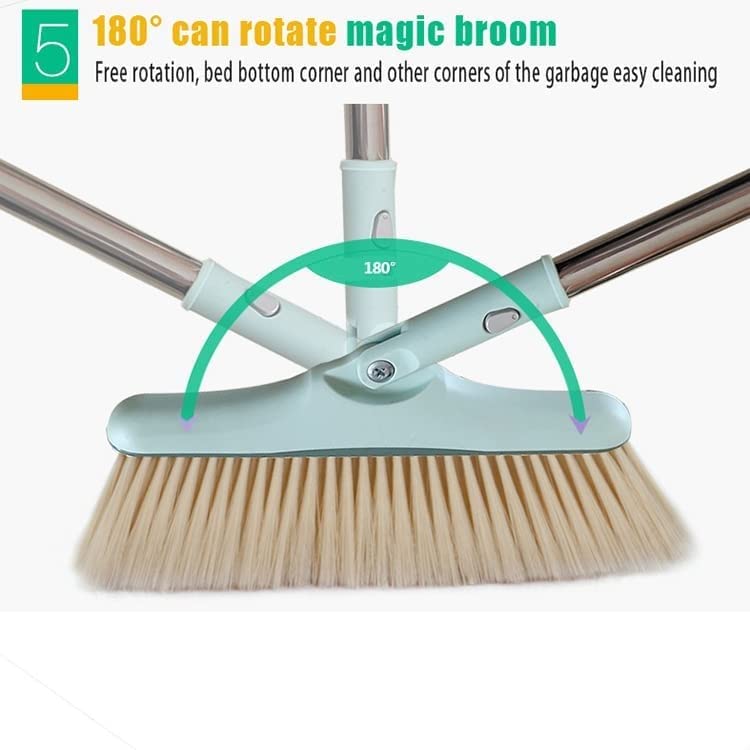 Revolution Studio Broom and Dustpan Set Rotating Head, Windproof Dust Pan Comfort Handle, Strong Stainless Steel Use for Home, Kitchen, Restaurant, Hospital, Lounge, Airport - Image 2
