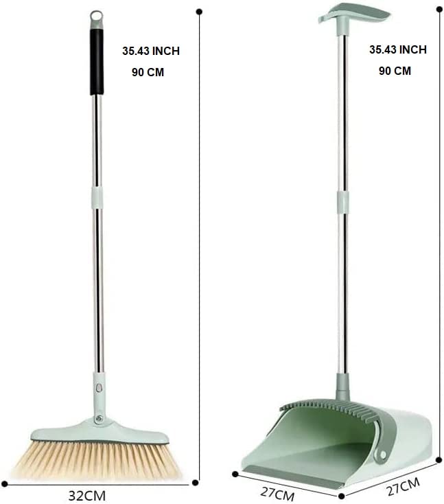 Revolution Studio Broom and Dustpan Set Rotating Head, Windproof Dust Pan Comfort Handle, Strong Stainless Steel Use for Home, Kitchen, Restaurant, Hospital, Lounge, Airport - Image 5