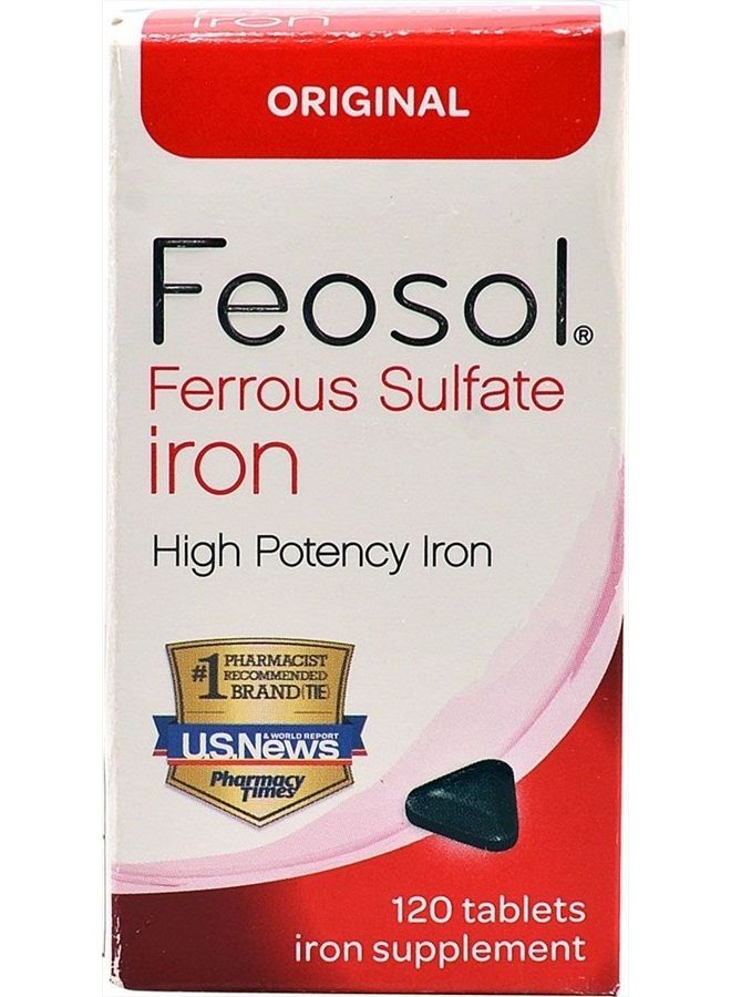Ferrous Sulfate Iron Tablets Original - 120 Tablets