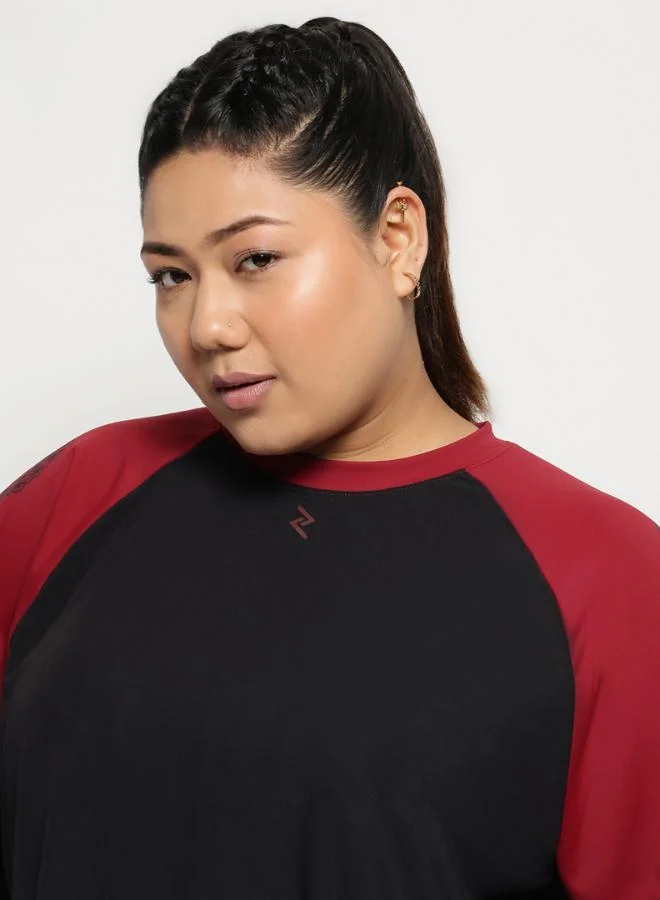 Zaecy  Layered Mesh Top – Black & Red for Women | Best Price UAE