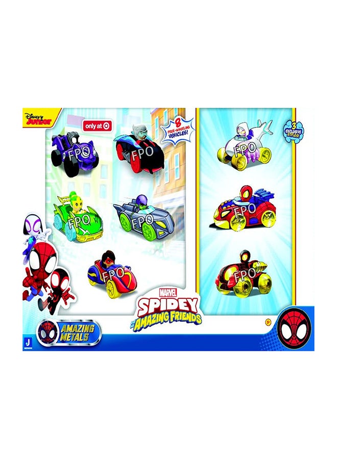 MARVEL Spidey N Friends Amazing Metals 8-in-1 MultiPack | Spiderman| Diecast Car | Metal Cars | For Kids and Collectors - Image 2