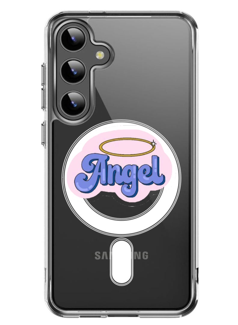 Theodor Magnetic Case for Samsung Galaxy S24 Plus 6.7-inch Compatible with MagSafe Wireless Charging, Shockproof Phone Bumper Cover Angel - Image 1