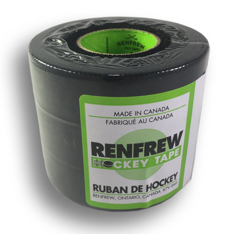 Renfrew, 1" Cloth Hockey Tape, (18m, Black XT, 3pk) - Image 1