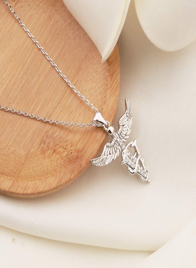 bobauna Veterinary Caduceus Pendant Necklace Vet Tech Jewelry Appreciation Gift For Veterinarian Nurse (vet copper necklace) - Image 3