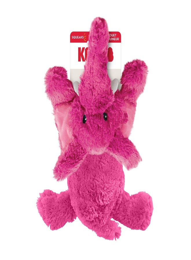 KONG Cozie Plush Dog Toys 2 Pack - Durable & Soft Squeaky Toys for Medium Dogs - Assorted Animal Characters (Elmer The Elephant) - Image 3