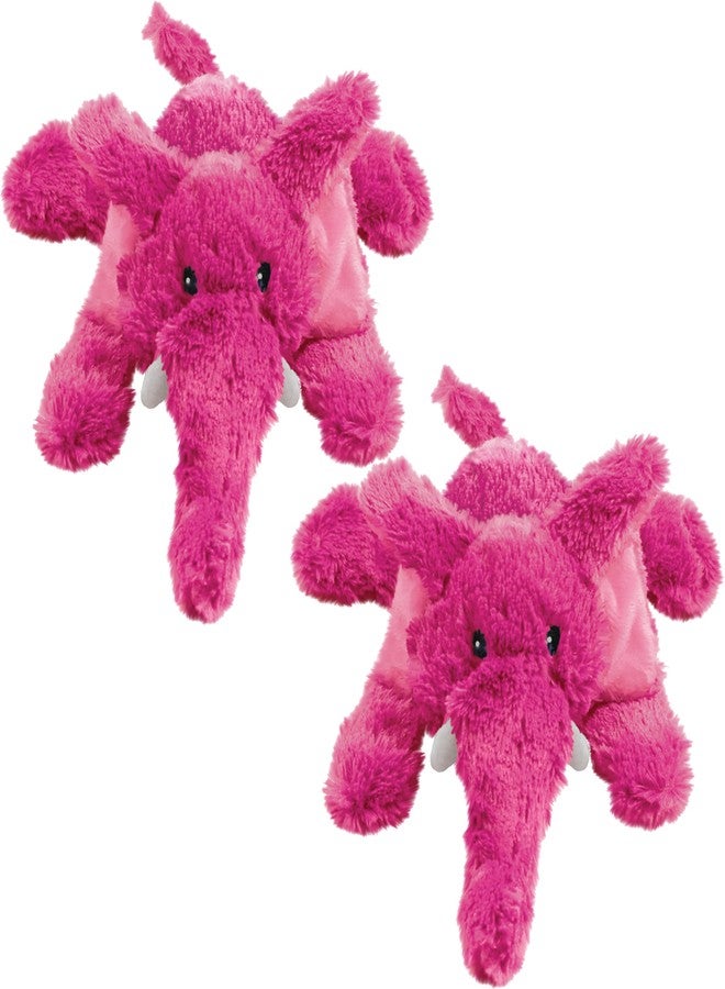 KONG Cozie Plush Dog Toys 2 Pack - Durable & Soft Squeaky Toys for Medium Dogs - Assorted Animal Characters (Elmer The Elephant) - Image 1
