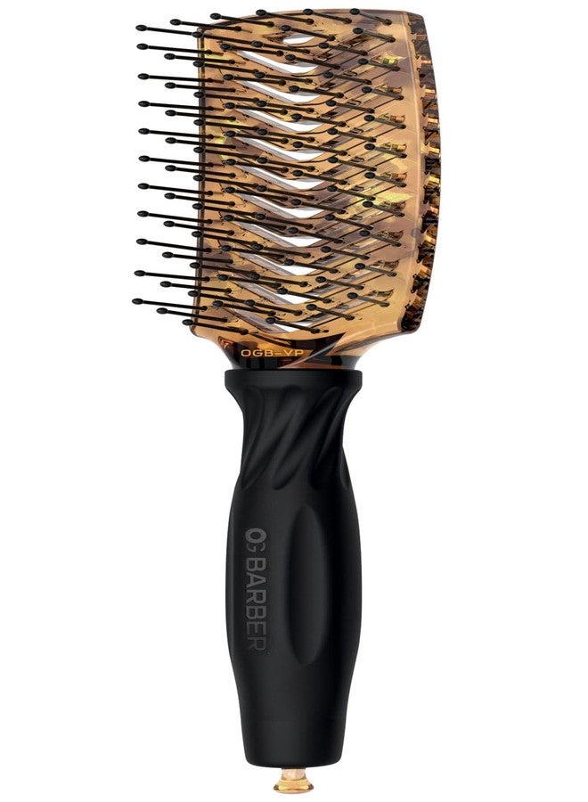 Olivia Garden OG Barber vented scalp hugging brush with comfortable ball points for easy and quick styling on short hair, ideal for men grooming - Image 1