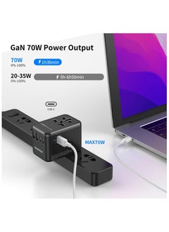Momax Momax Travel Adapter Charger GaN PD 5 Ports 70W - Black  - Image 2