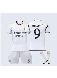 Real Madrid No. 9 Mbappe Football Jersey Three-Piece Suit
