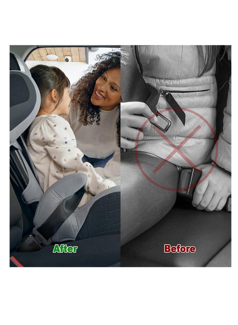 Seat Belt Buckle Cover for Kids Prevent Unbuckling with Universal Fit 2 Pack Black Safety Guards - Image 3