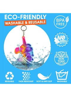 Party Propz Party Propz Pop It Pop Keychain - 6 Pcs Assorted, Return Gifts for Kids | Simple Fidget Popper Toy | Popit Key Chains for Kids Return Gifts | Cute Keychains for Girls | Kids Return Gifts for Birthday  - Image 3