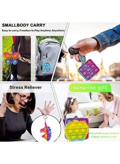 Party Propz Party Propz Pop It Pop Keychain - 6 Pcs Assorted, Return Gifts for Kids | Simple Fidget Popper Toy | Popit Key Chains for Kids Return Gifts | Cute Keychains for Girls | Kids Return Gifts for Birthday  - Image 5