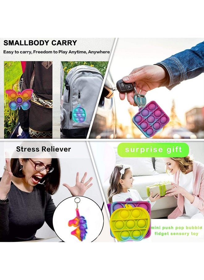 Party Propz Party Propz Pop It Pop Keychain - 6 Pcs Assorted, Return Gifts for Kids | Simple Fidget Popper Toy | Popit Key Chains for Kids Return Gifts | Cute Keychains for Girls | Kids Return Gifts for Birthday  - Image 5