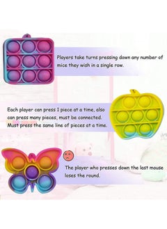 Party Propz Party Propz Pop It Pop Keychain - 6 Pcs Assorted, Return Gifts for Kids | Simple Fidget Popper Toy | Popit Key Chains for Kids Return Gifts | Cute Keychains for Girls | Kids Return Gifts for Birthday  - Image 4