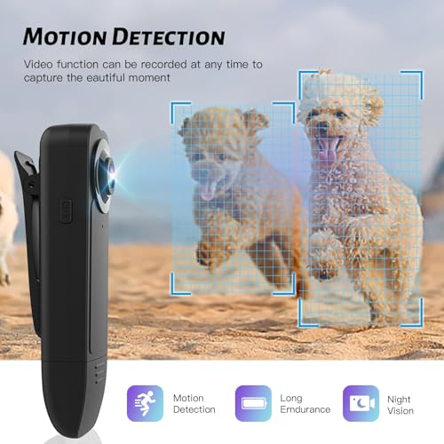 kaysunlink Mini Body Cameras With Audio And Video Recording, POV Camera with 64G Card Body Worn Cam ,Wearable Patrol Video Recording Camcorder With Night Version ,Camcorder for Security Work Records Traveling - Image 4