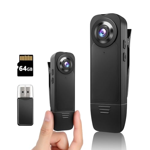 kaysunlink Mini Body Cameras With Audio And Video Recording, POV Camera with 64G Card Body Worn Cam ,Wearable Patrol Video Recording Camcorder With Night Version ,Camcorder for Security Work Records Traveling - Image 1
