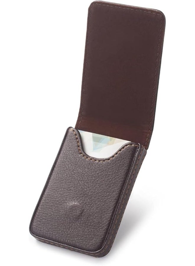 Ocadux Leather business card holder case for men and women pocket wallet name card case with magnetic closure holds 25 cards - Image 1