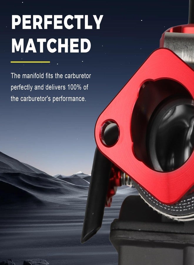 NIBBI PE24mm Carburetor Kit for Predator 212,Upgrade for Coleman Predator 196cc 212cc 224cc Engine Performance Parts with Intake Manifold 48mm Air Filter(Red) - Image 5