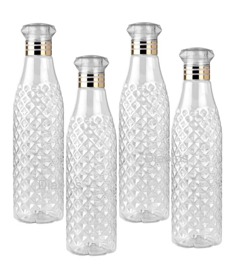 Diablos Diablos GL chekered Plastic Fridge Bottle 1000ml Pack of 4