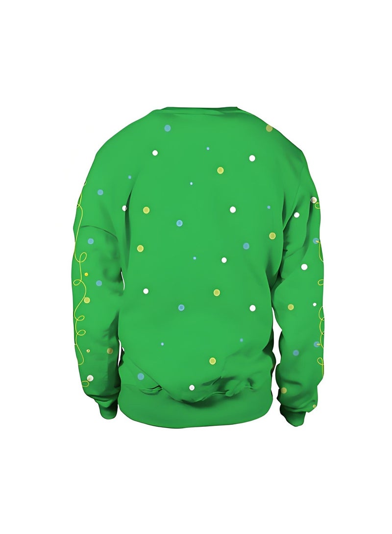 إسكدنيا جنس واحد عيد الميلاد القفز سترة مطبوعة سترة سترة الخريف الشتاء قمم الملابس - Image 2