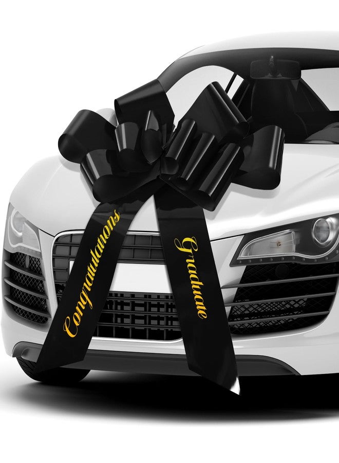 Chunful 30 Inch Graduate Car Bow Large Gift Bow for Cars 2026 Congratulations Graduate Decoration Gift Wrapping Ornament for Present Birthday Party(Black - Image 1