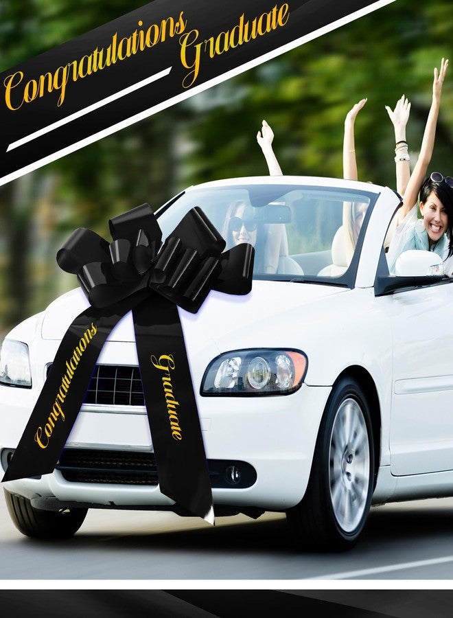 Chunful 30 Inch Graduate Car Bow Large Gift Bow for Cars 2026 Congratulations Graduate Decoration Gift Wrapping Ornament for Present Birthday Party(Black - Image 4