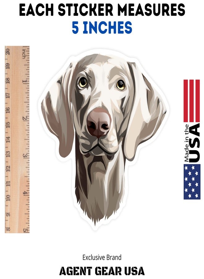 Agent Gear USA Weimaraner Bumper Sticker Vinyl Dog Decal - The Gray Ghost - 2 Pack - Image 3