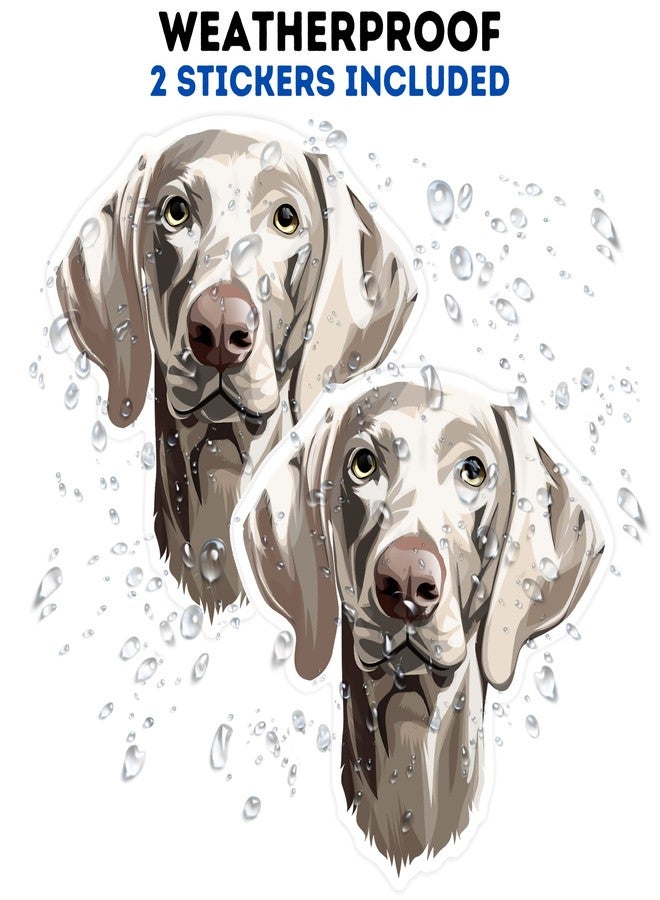 Agent Gear USA Weimaraner Bumper Sticker Vinyl Dog Decal - The Gray Ghost - 2 Pack - Image 2