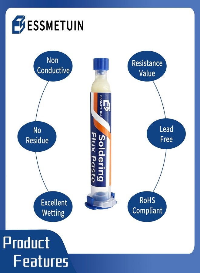 Essmetuin Solder Wick and Soldering flux for Electronics Repair, No Clean Flux, Solder Removal Kit - Image 2