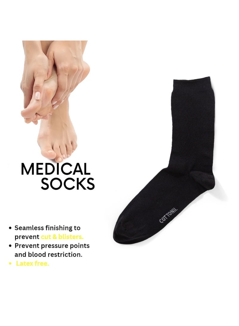COTTONIL Pack Of 2 Medical Socks For Diabetics  - Image 1