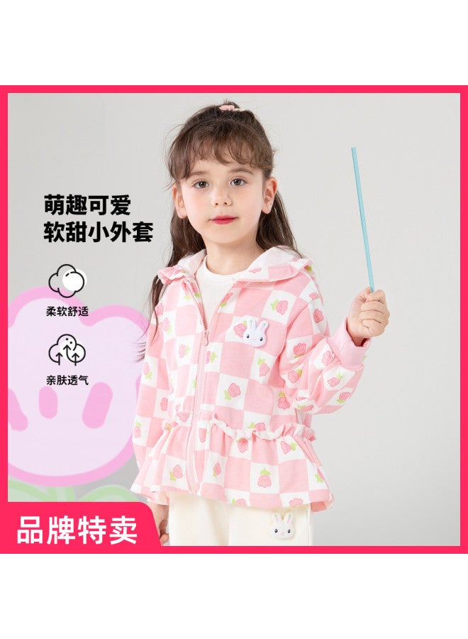 Bornbay girls' Hooded Jacket - Sweet & Casual Spring/autumn Cotton Cardigan Windbreaker For Kids - Image 2