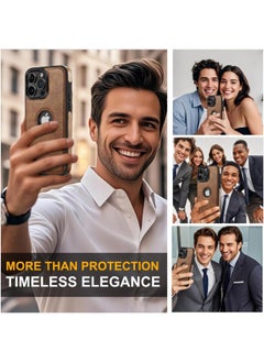 Mikki iPhone 16 Pro Case, Vegan Leather Protective Case for iPhone 16 Pro 6.3", Luxury, Elegant and Beautiful Design Business Cover, Non-Slip Vintage Looking Perfect Leather Cover (Brown)  - Image 5