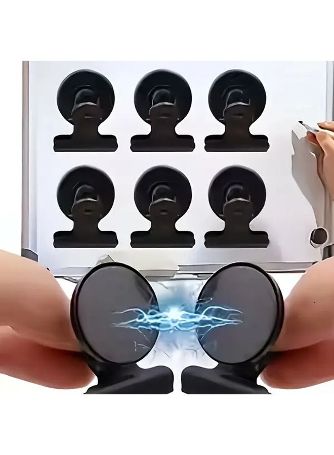 12 Random Colors Magnetic Clips Heavy Duty Metal Hooks for Photos Whiteboards Lockers Office Home Display - Image 3