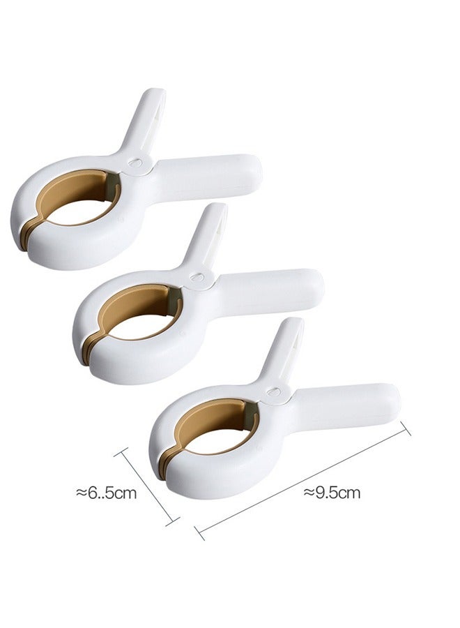 6PCS Towel Clips for Sun Loungers, Large Beach Towel Clips, Strong Grip Clothes Pegs, Non-slip Towel Pegs for Sun Lounger Washing Line Laundry Pool Chairs Sunbeds (White)  - Image 4