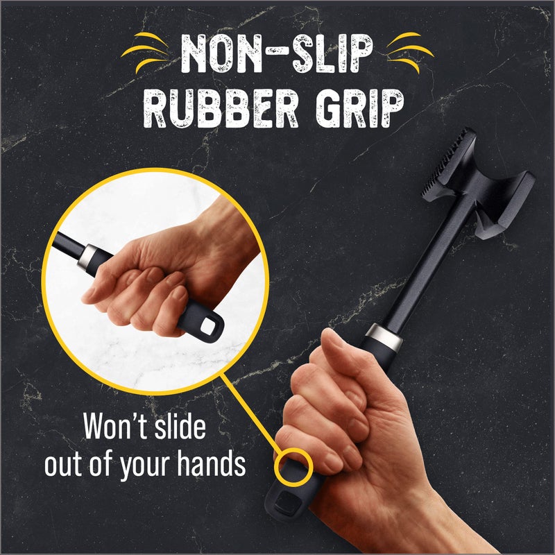 Checkered Chef ï»¿ï»¿Checkered Chef Meat Tenderizer Tool - Dishwasher Safe Metal Kitchen Mallet for Tenderizing Chicken, Beef, Pork & Nuts with Non-Slip Grip - Image 5