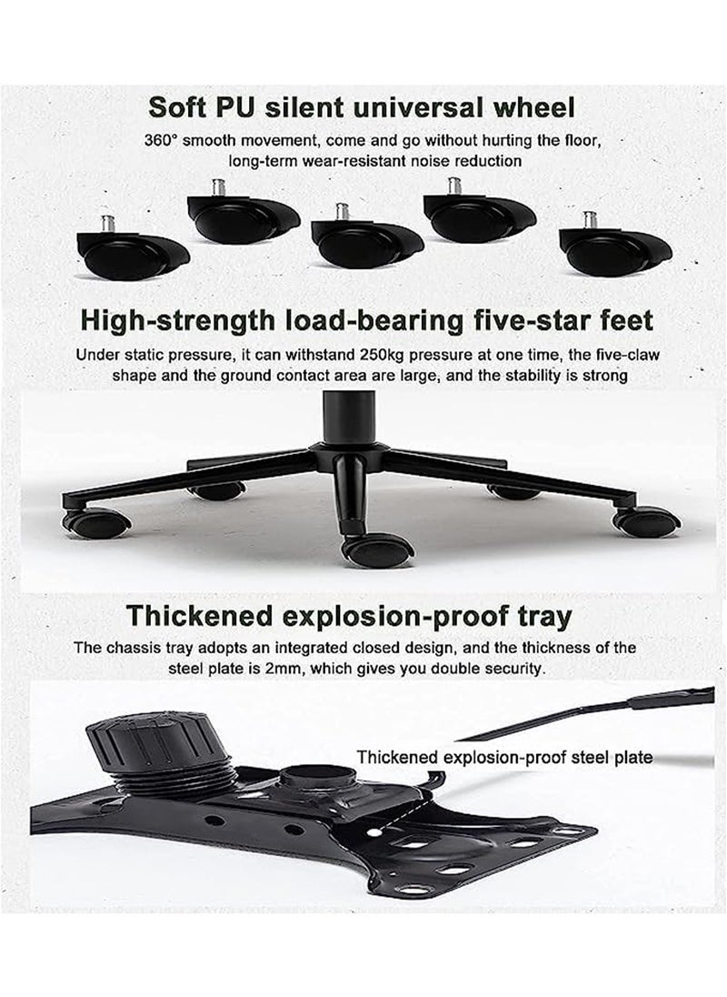 Home Office Desk Chairs Technical Cloth Fabric Computer Chair with Padded Armrest and Back Support