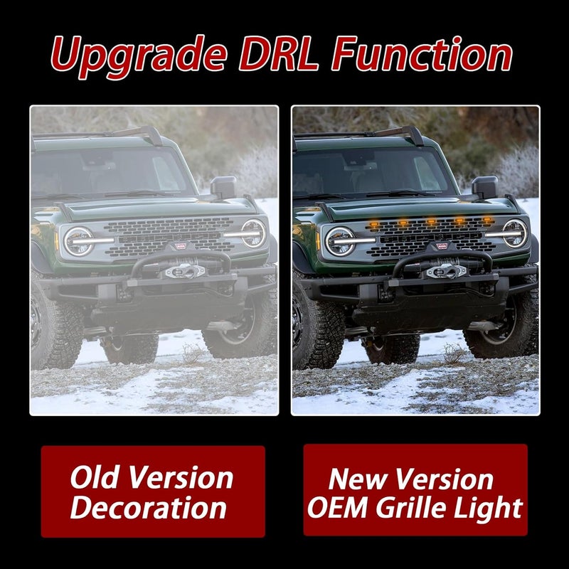 BINQIGOO LED Front Grille Light Set for Ford Bronco - Image 4