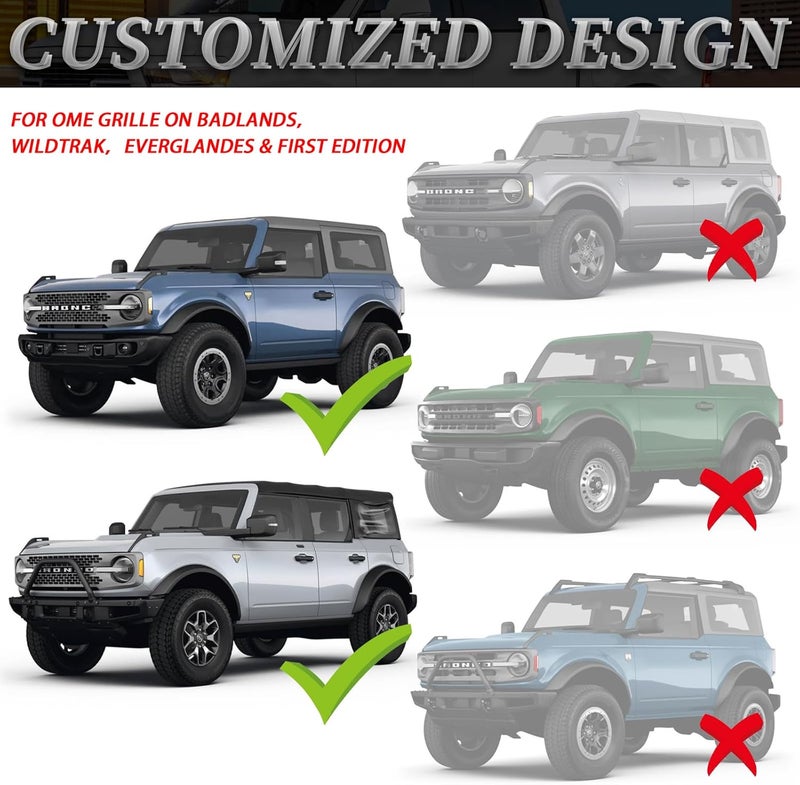 BINQIGOO LED Front Grille Light Set for Ford Bronco - Image 2