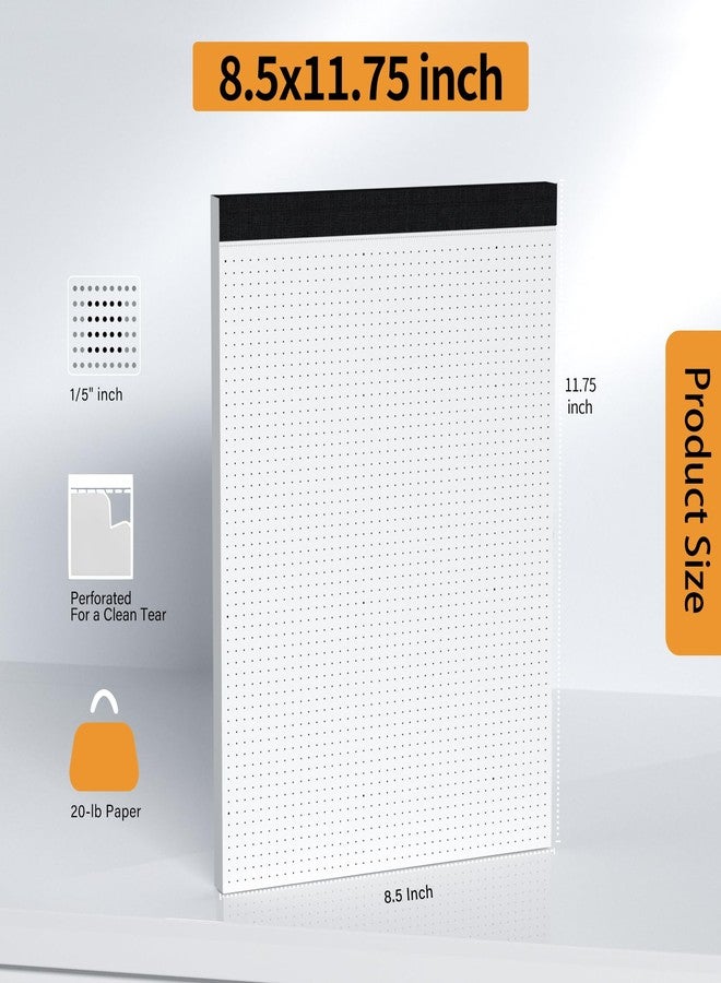 AILZFEI Dot Grid Desk Notepad 2 Pack 8.5 x 11 Dot Paper Pad, 30 Sheets per Pad, White, 5x5 (5 Dots per inch), Easy-Tear Perforations, 8.5"x11" Dot Grid Paper Note Pad - Image 2