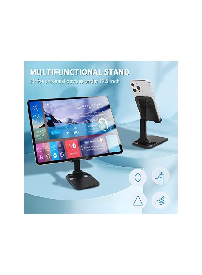 FYY حامل هاتف محمول، حامل للكمبيوتر اللوحي، حامل iPad، حامل هاتف محمول، حامل هاتف محمول قابل للتعديل بزاوية الارتفاع للمكتب والمكتب - Image 2