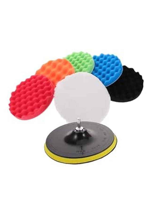 7 Pcs Car Polishing Buffing Pads Kit With 5 Inch Backing Plate And Holder - Image 1
