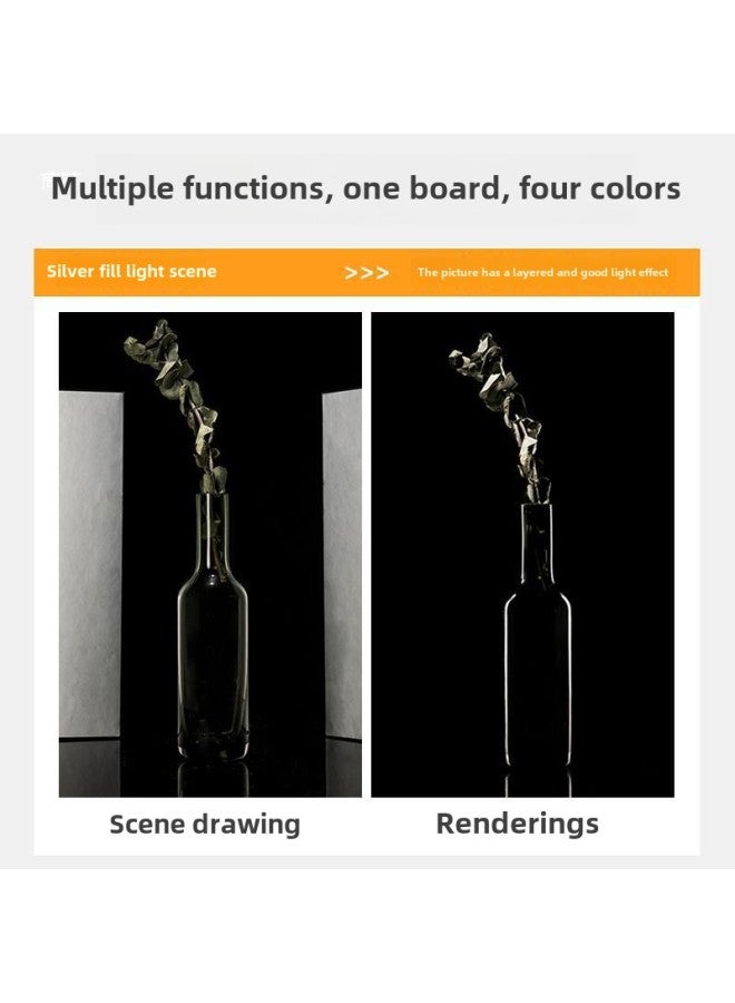 Generic Photographic Reflector Foldable Photographic Light-filling Board Carthboard Portable Soft Light Prop Shading Mini Small Light-filling-Body Color:Upgraded 26cm Ring Light Hand Studio + Fill Light + Mobile Phone Clip (applicable To Live Broadcast Shooting Such As Jewelry Figures)  - Image 4