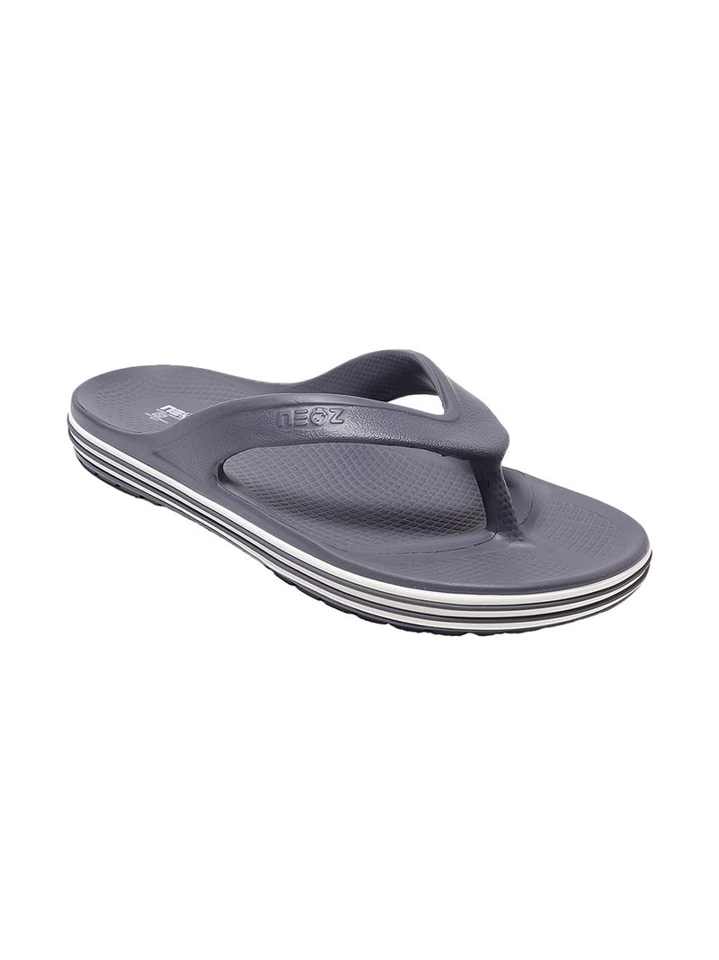 Neoz Extra Soft Men's Slippers with Cushion FootBed for Adult | Comfortable & Light Weight | Stylish & Anti-Skid | Waterproof & Regular Flip Flops for Gents/Boys, M-COOLZ-1-CARBON_6 - Image 1